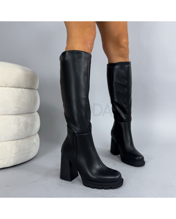 Čierne vysoké čižmy-323845-20