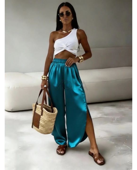 Modré saténové nohavice-327055-20