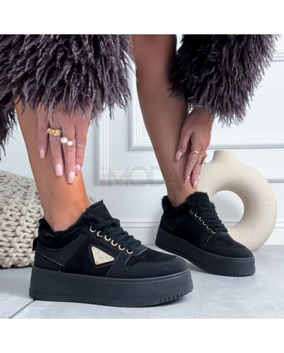 Čierne zateplené tenisky-324351-20