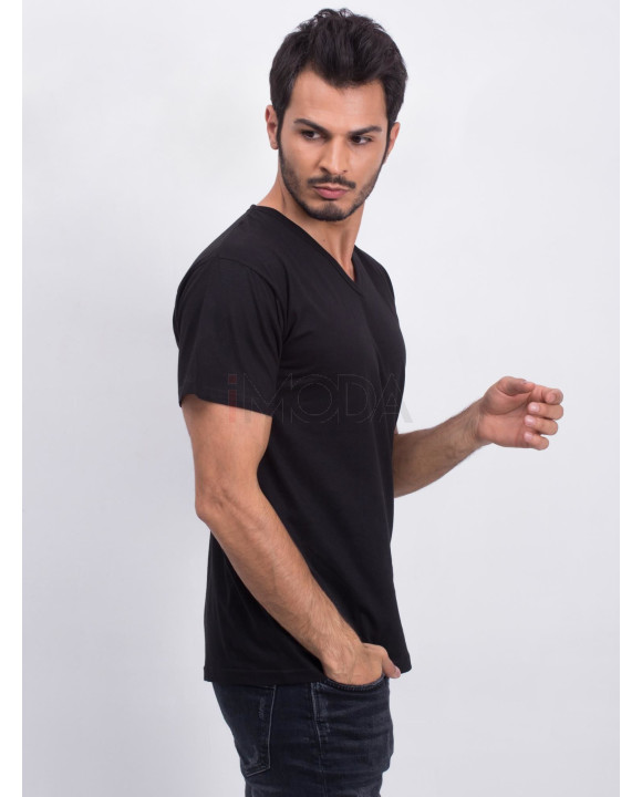 Čierne bavlnené tričko-244102-20