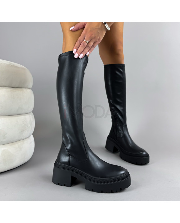 Čierne vysoké čižmy-309670-20