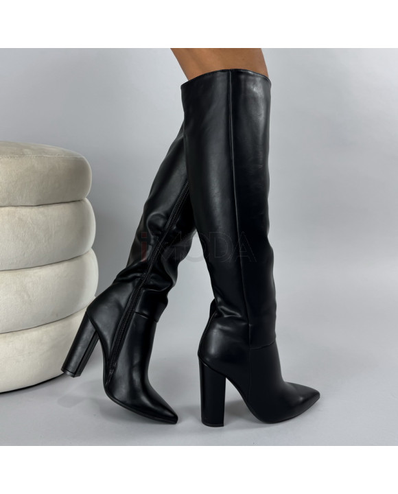 Čierne vysoké čižmy-323705-20