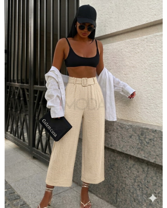 Smotanové mušelínové nohavice-326320-20