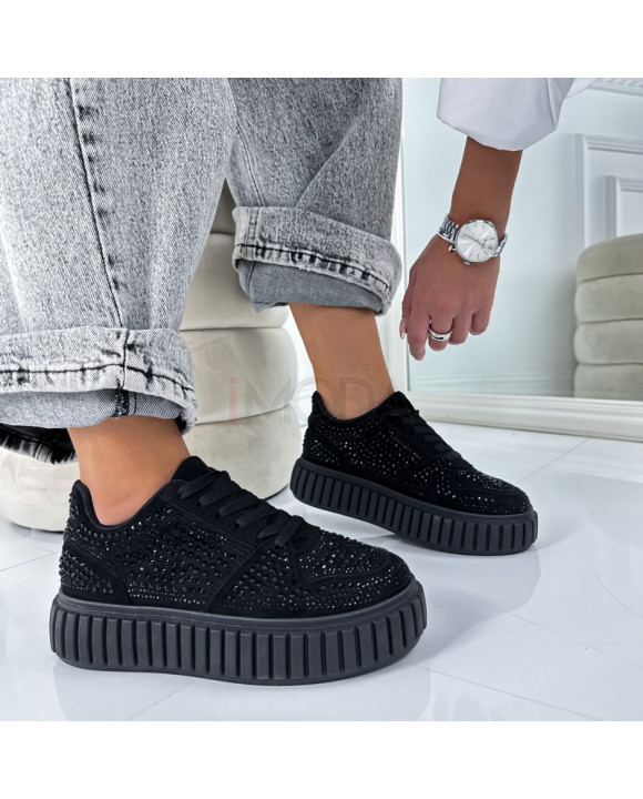 Čierne tenisky s kamienkami-324956-20