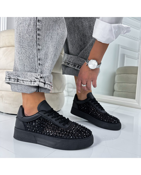 Čierne tenisky s kamienkami-324900-20