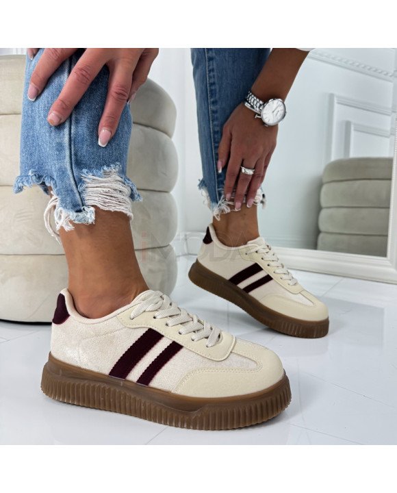 Béžovo-vínové tenisky-324816-20