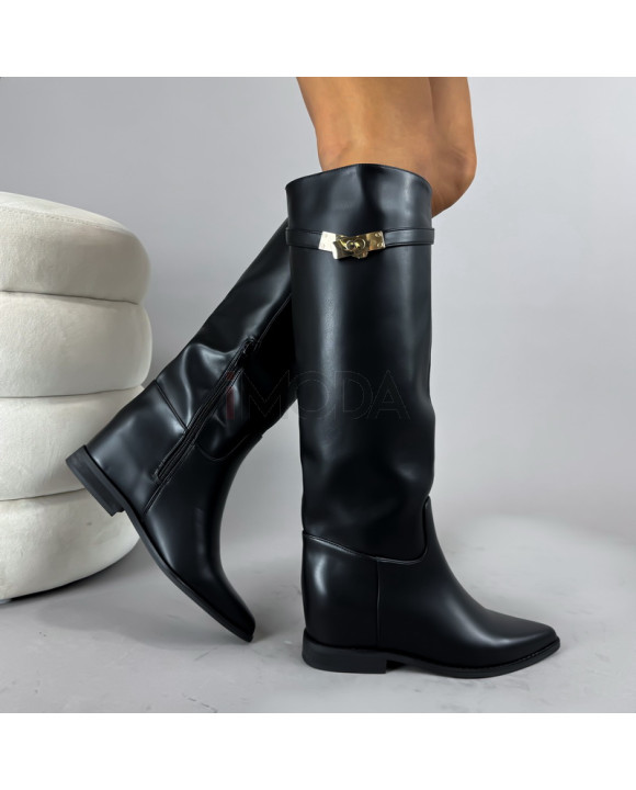 Čierne vysoké čižmy-323211-20