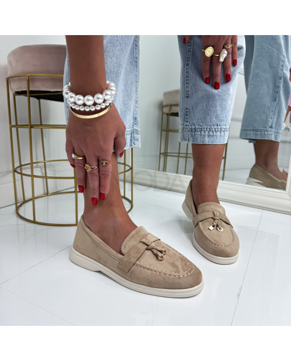 Svetlohnedé semišové mokasíny-326350-20