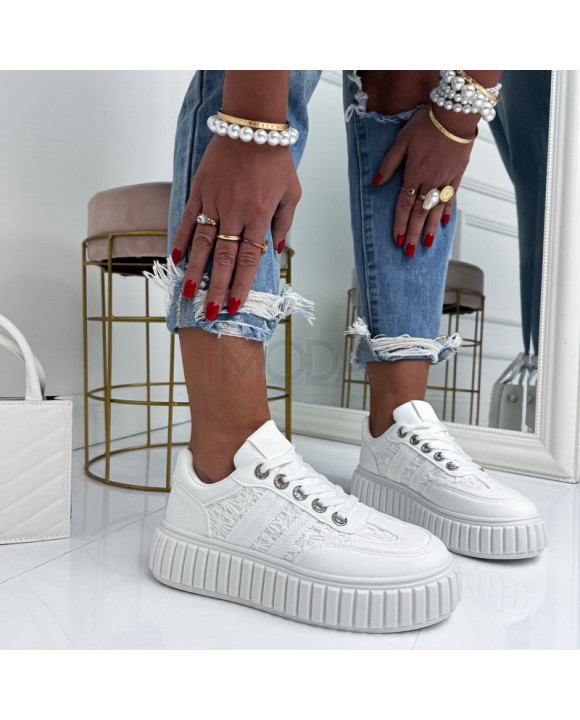 Biele čipkované tenisky-326295-20