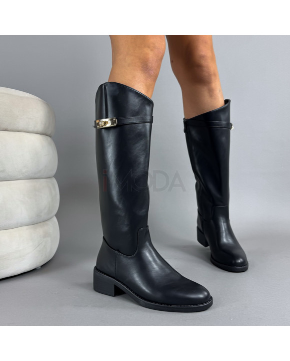 Čierne vysoké čižmy-323472-20