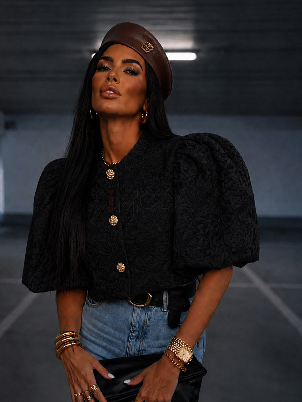 Čierny PUFFY top-330255-31