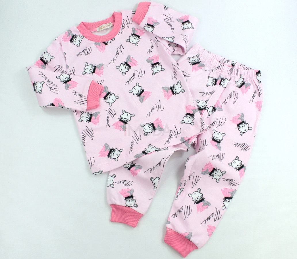 Bavlnené rúžové pyžamo pre staršie dievčatá-258313-31