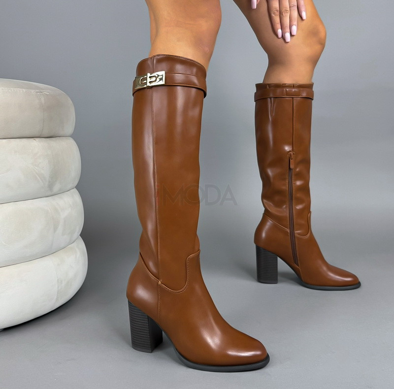 Hnedé vysoké čižmy-323333-32