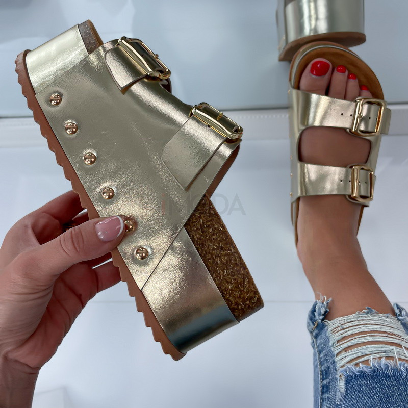 Zlaté šľapky na platforme-303477-34