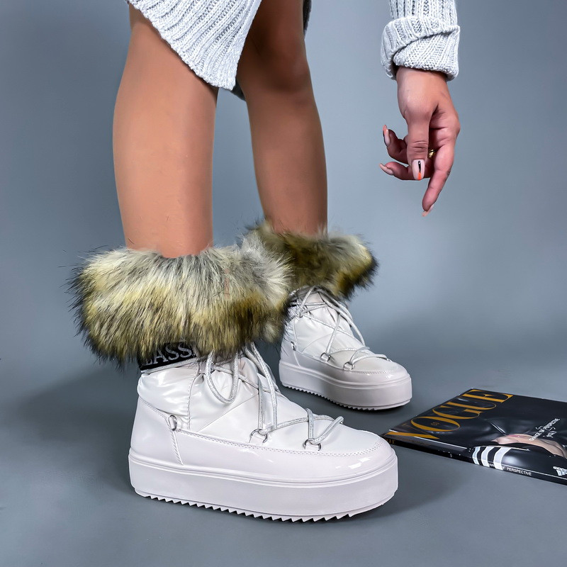 Béžové snehule s kožušinou-274732-34