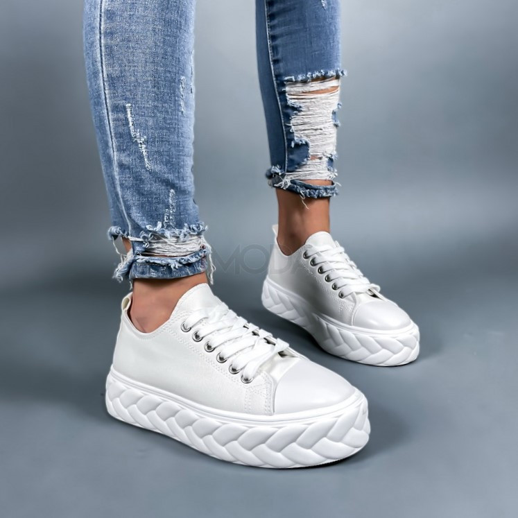 Biele plátené tenisky-281046-32