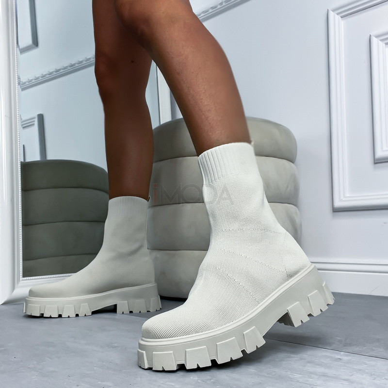 Béžové nízke nasúvacie čižmy-291241-35