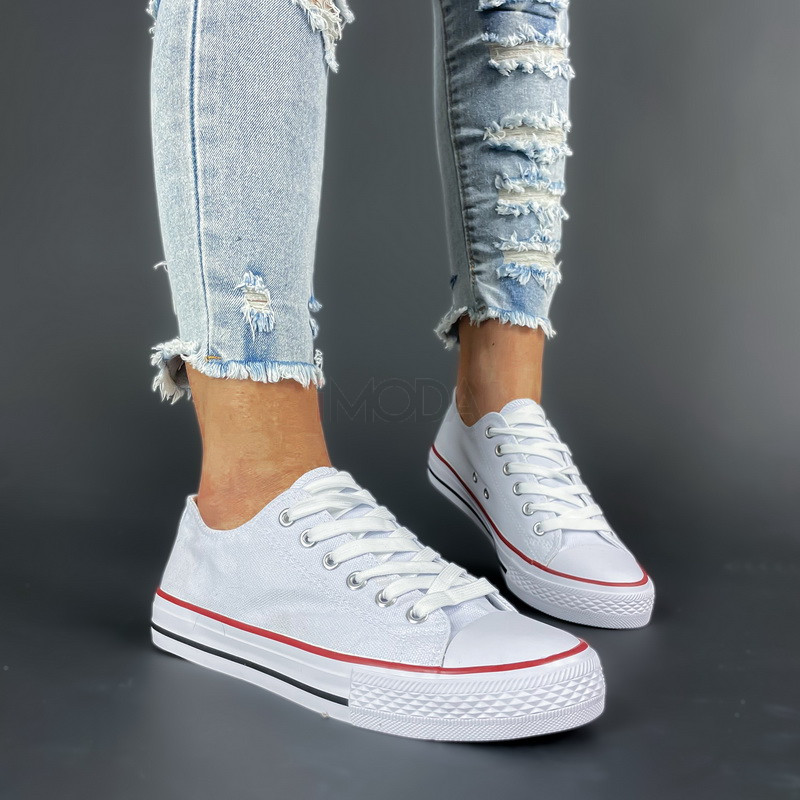 Biele plátené tenisky-301701-33