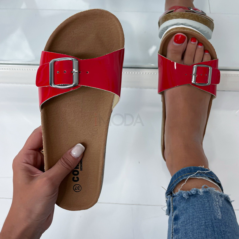 Červené korkové šľapky-304814-32