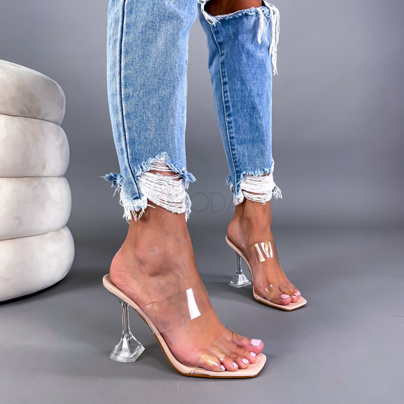 Béžové transparentné sandále-270665-31