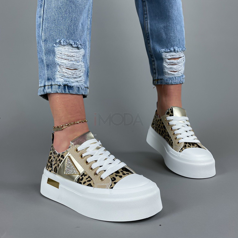 Biele tenisky s leopardím vzorom-315460-34