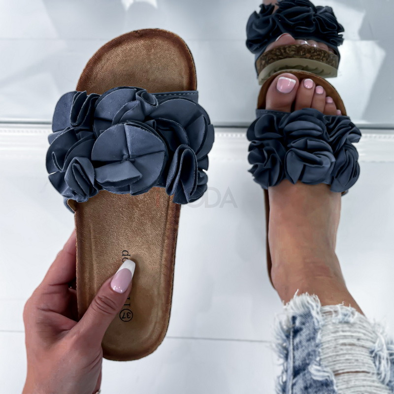 Modré korkové šľapky na platforme-284777-31