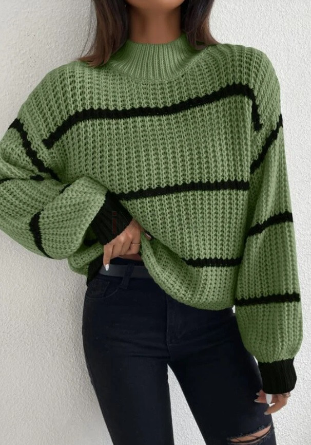 Zelený pletený sveter-295831-31