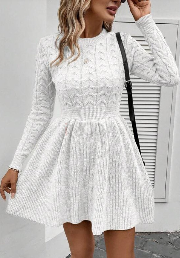 Biele pletené šaty-295927-32