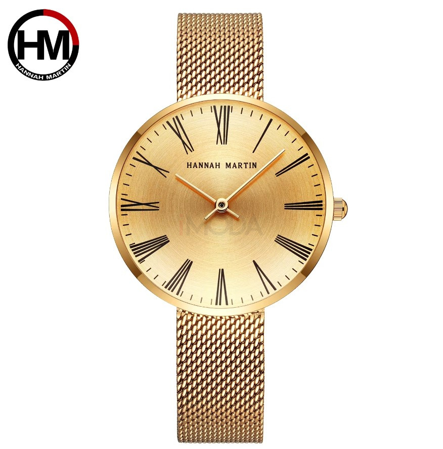 Dámske kovové hodinky pozlátené-311513-34