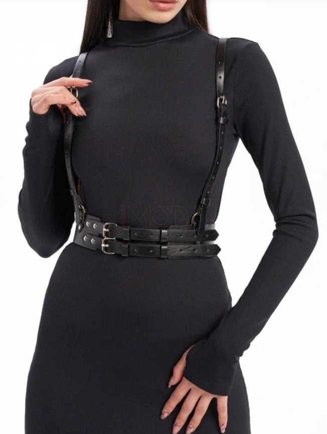 Čierny trendy opasok-296487-33