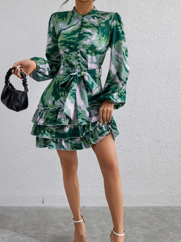 Zelené vzorované šaty-299588-31