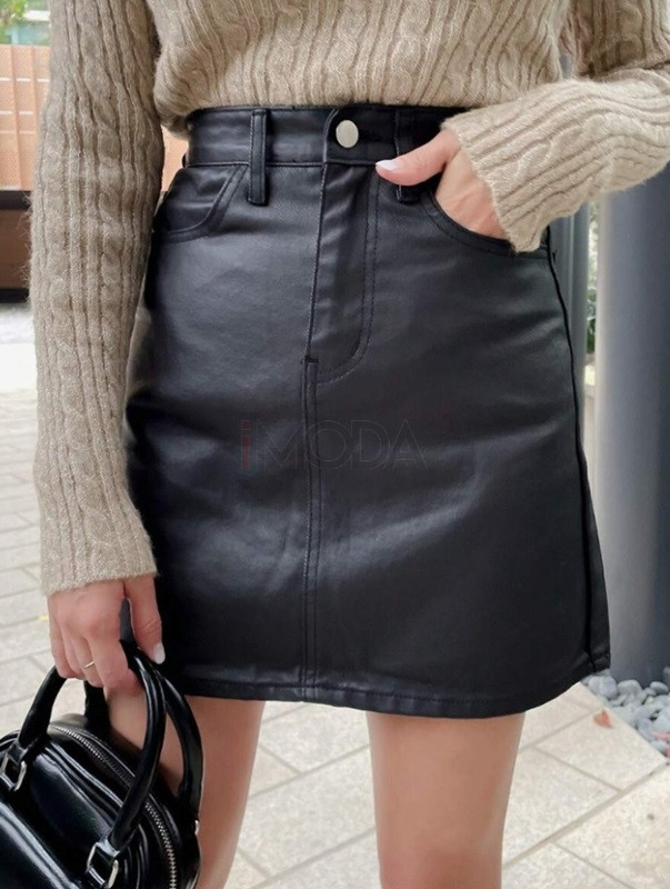 Čierna koženková sukňa-299753-32
