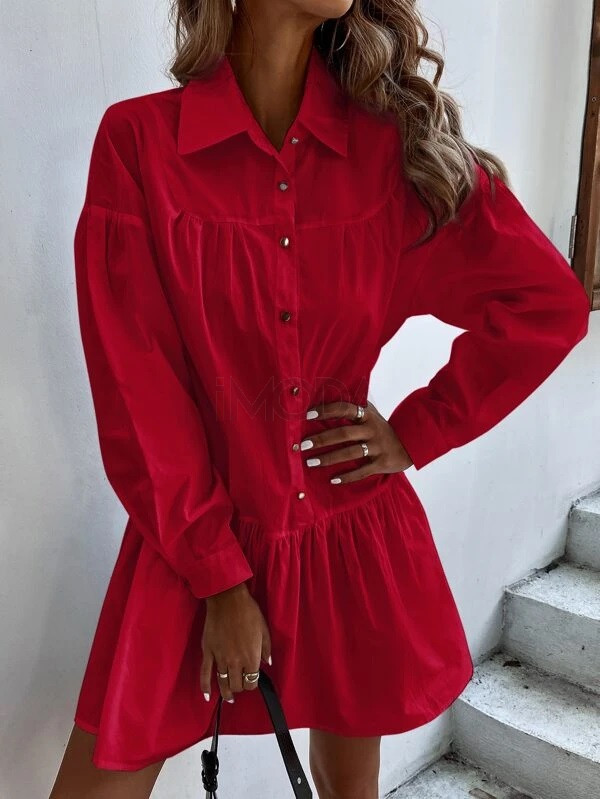 Červené košeľové šaty-283366-32