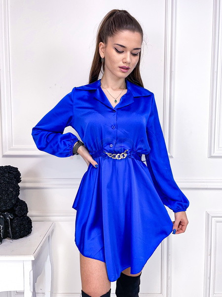 Modré šaty s opaskom-259704-310