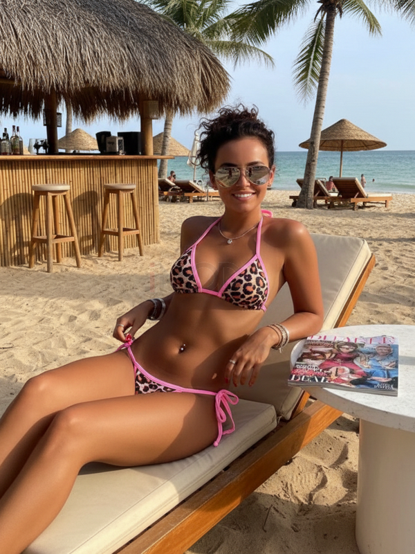 Dvojdielne plavky s leopardím vzorom-325425-336