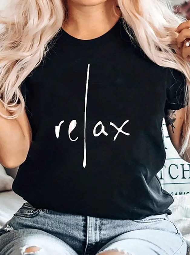 Čierne tričko RELAX-304705-31
