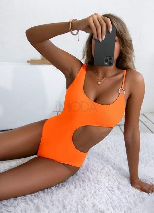 Jednodielne oranžové plavky-300921-33