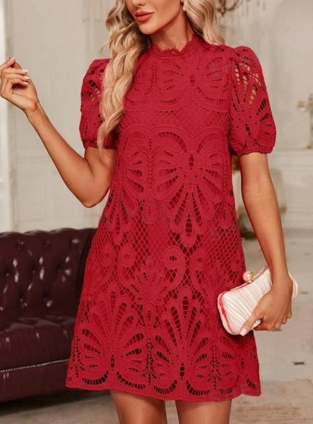 Červené elegantné šaty-301072-34