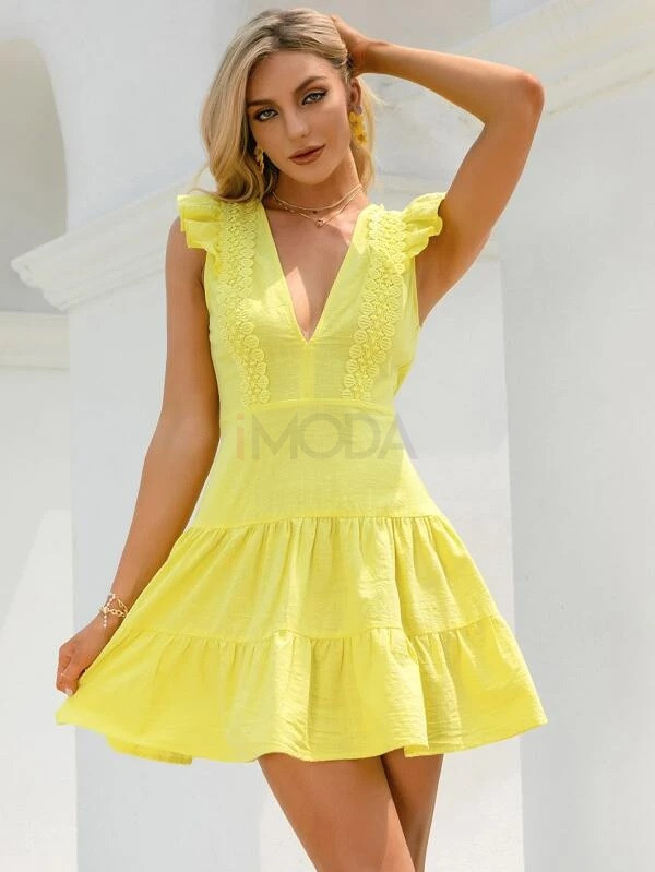 Žlté krátke šaty-285960-34