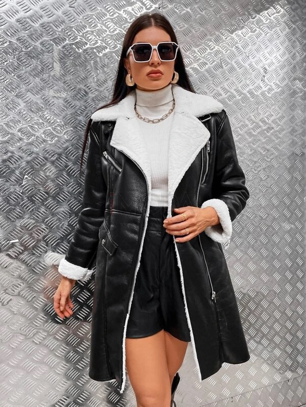 Čierny dlhý kabát s kožušinou-277712-31