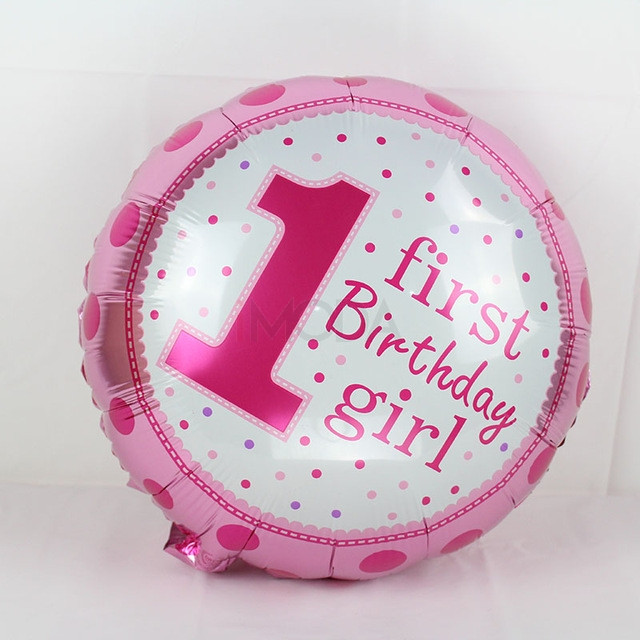 Ružový balón 1 narodeniny