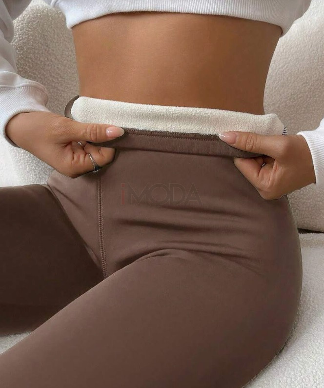 Hnedé zateplené legíny-298509-31