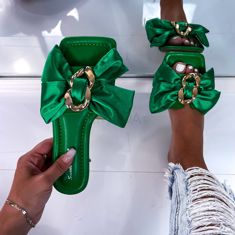 Zelené šľapky s mašľou-267916-32