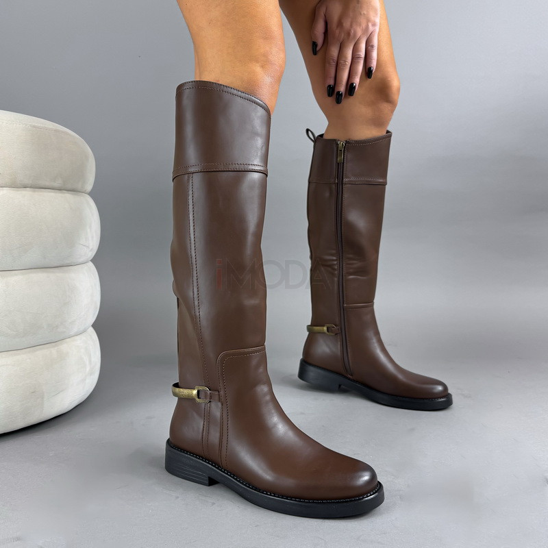 Hnedé vysoké čižmy-323454-312