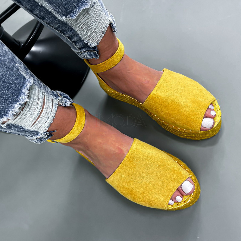 Žlté dámske sandále-210887-34
