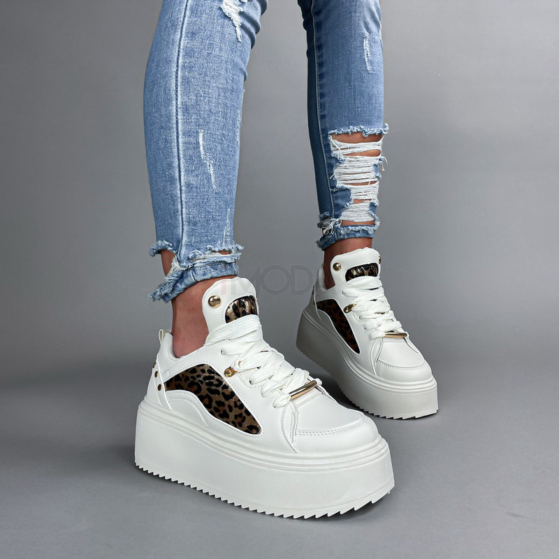 Béžové leopardie tenisky-309532-32