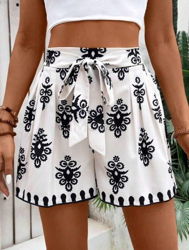 Vzorované kraťasy ELEGANT-306890-32