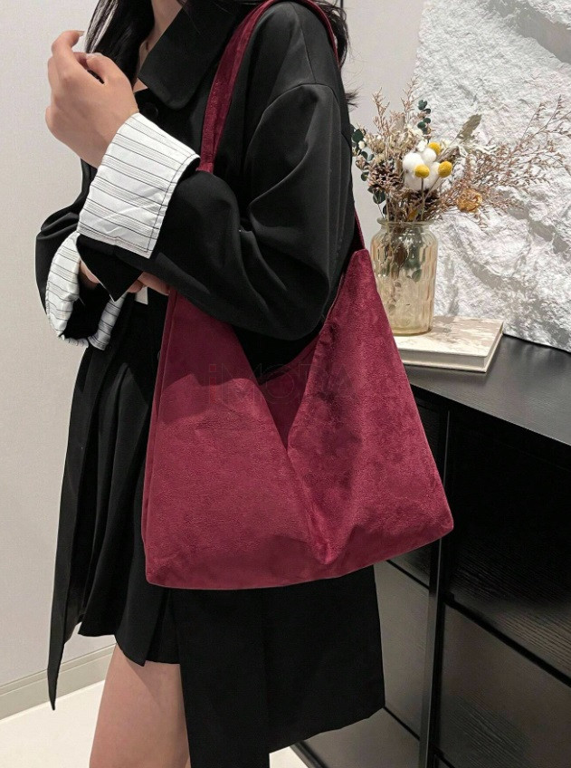 Bordová semišová kabelka-313138-328