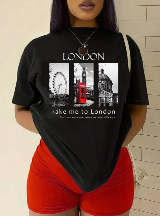 Čierne tričko London-307742-32