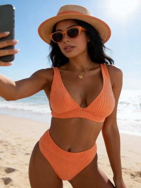 Oranžové dvojdielne plavky-325400-311